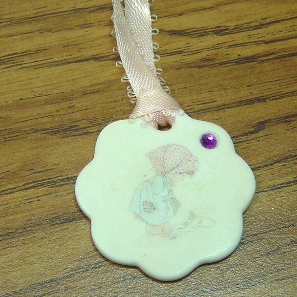 Vintage Precious Moments February amethyst birthstone ornament-1990 - Picture 1 of 3